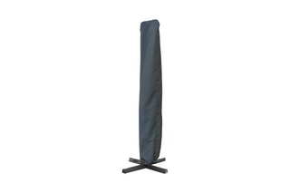 Parasol rond 360° déporté avec housse et pied - 3 m