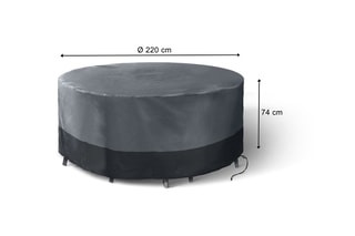 Housse de protection pour table ronde  - 220 x 220 x 74 cm