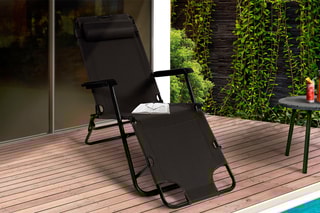 2 fauteuils de jardin Relax - 145 x 61 x 86 cm / 178 x 61 x 33 cm