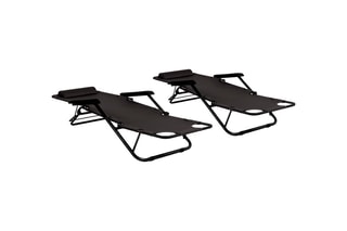 2 fauteuils de jardin Relax - 145 x 61 x 86 cm / 178 x 61 x 33 cm