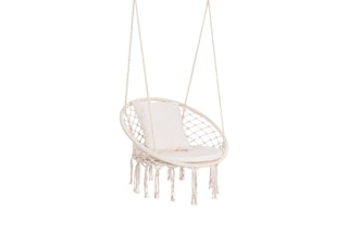 Hamac chaise macramé avec coussin - 60 x 50 x 120 cm