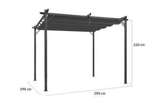 Pergola avec toit rétractable 9 m² Marina - 3 x 3 m