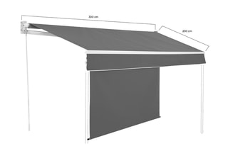 Store banne Genova - 3 x 2 m - 6 m²