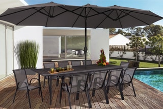Parasol double - 4,5 x 2,6 x 2,4 m - 4,5 x 2,6 m