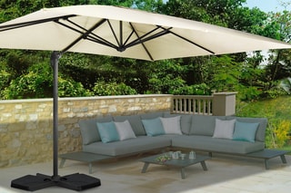 Parasol 360° déporté avec housse - 3 x 4 m