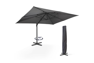 Parasol 360° déporté avec housse - 3 x 4 m