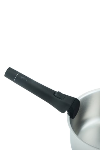 3 casseroles et poignée amovible en acier inoxydable - 16/18/20 cm - 1,25/2/2,5 l