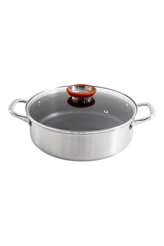 Sautoir avec couvercle en acier inoxydable Blackcube - 28 cm - 4,8 l