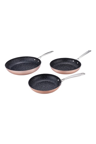 3 poêles revêtement Greblon® ​céramique CK Héritage - 20/24/28 cm - 0,95/1,5/2,6 l