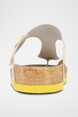 Tongs Planty Jaune et fuchsia