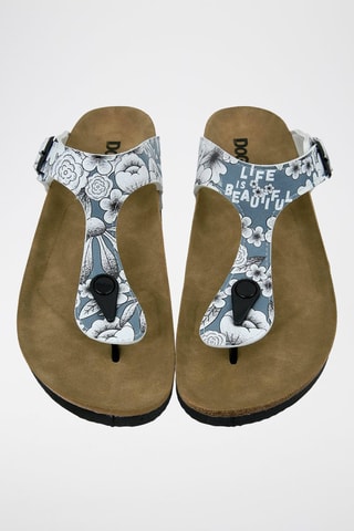 Tongs Life is Beautiful - Bleu et blanc