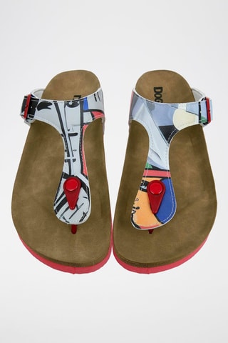 Tongs Cubic Faces - Gris