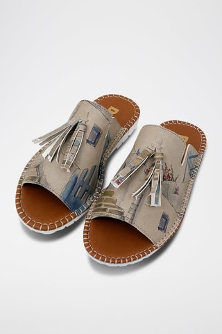 Mules Paperflowers - Gris clair et kaki