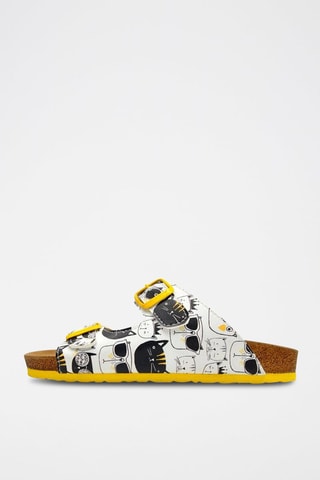 Mules Monochrome Cats Blanc et noir