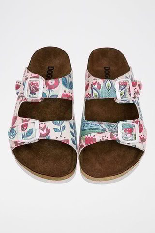 Mules Remember Who You Are Blanc et turquoise