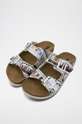 Mules Take me Back Blanc et marron