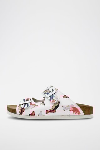 Mules Koi World Blanc et bleu
