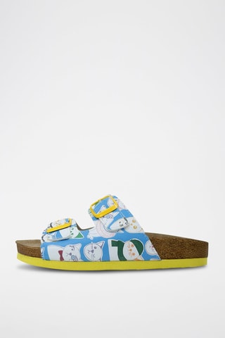 Mules Meow Mix - Bleu et blanc