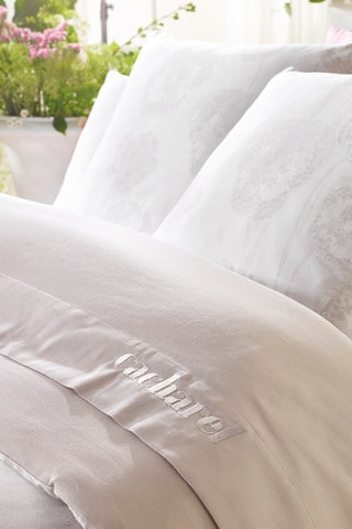 Parure de couette en satin de coton 80 fils/cm² Lace - Taupe