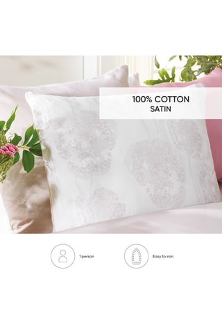 Parure de couette en satin de coton 80 fils/cm² Lace - Taupe