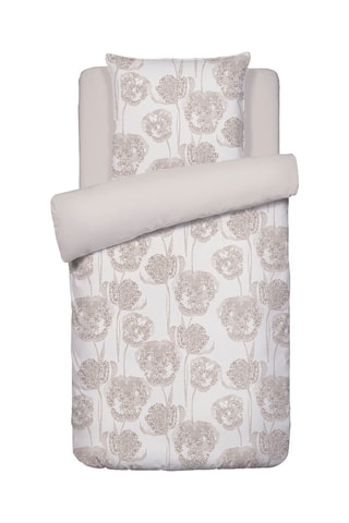 Parure de couette en satin de coton 80 fils/cm² Lace - Taupe