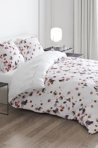 Taie d'oreiller en satin de coton 80 fils/cm² Aurore - Blanc