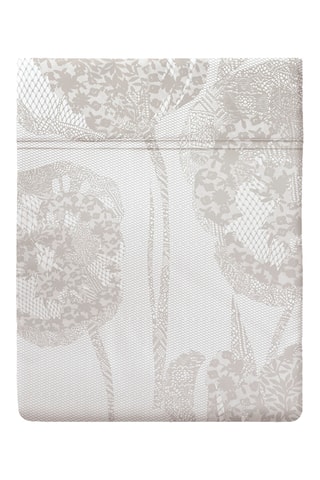 Drap plat en satin de coton 80 fils/cm² Lace - Taupe