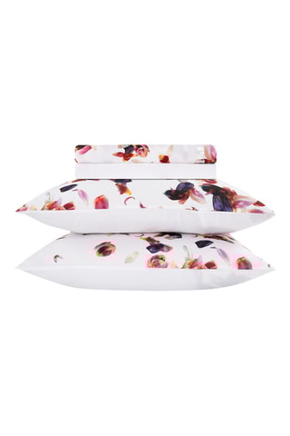 Parure de draps en satin de coton 80 fils/cm² Aurore - Blanc