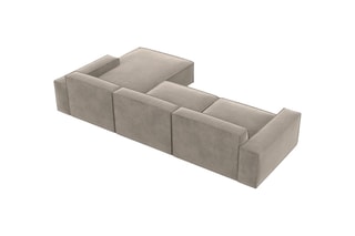 Canapé d'angle droit Lionel Beige foncé