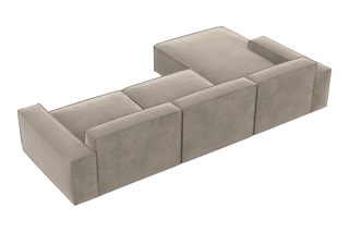 Canapé d'angle gauche Lionel Beige foncé
