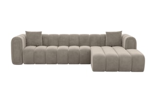 Canapé d'angle droit Luma Beige foncé