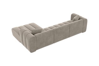 Canapé d'angle droit Luma Beige foncé