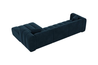 Canapé d'angle droit Luma Bleu foncé
