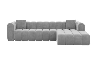 Canapé d'angle droit Luma Gris clair