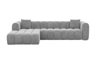 Canapé d'angle gauche Luma Gris clair