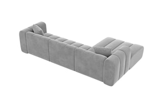 Canapé d'angle gauche Luma Gris clair