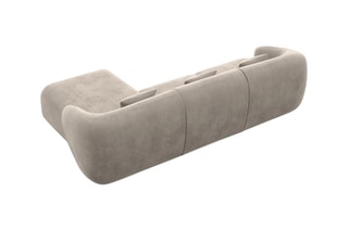 Canapé d'angle droit Maitano Beige foncé
