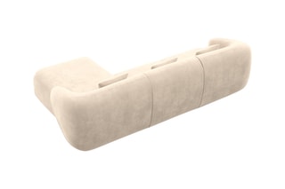 Canapé d'angle droit Maitano Crème