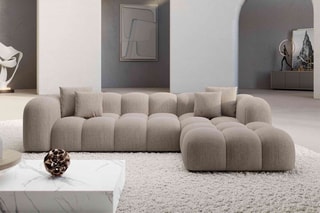 Canapé d'angle droit Form Nuvola Beige