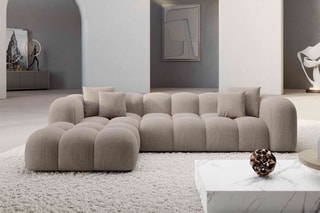 Canapé d'angle gauche Form Nuvola Beige