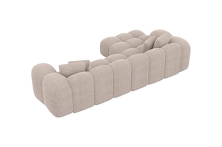 Canapé d'angle gauche Form Nuvola Beige