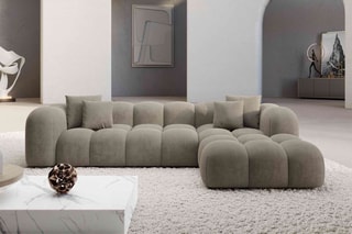 Canapé d'angle droit Form Nuvola Beige foncé