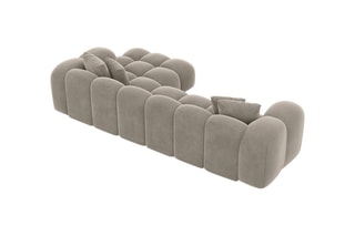 Canapé d'angle droit Form Nuvola Beige foncé