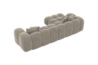Canapé d'angle gauche Form Nuvola Beige foncé