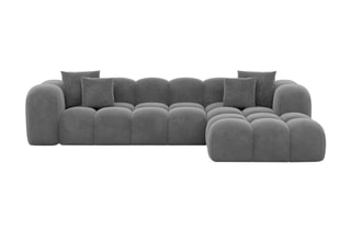 Canapé d'angle droit Nuvola - Gris foncé