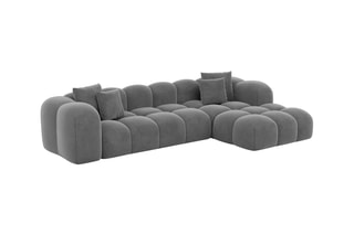 Canapé d'angle droit Nuvola - Gris foncé
