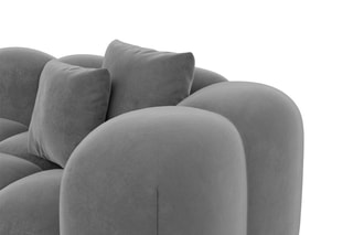 Canapé d'angle droit Nuvola - Gris foncé