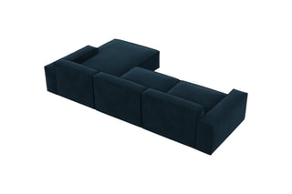 Canapé d'angle droit Lionel Bleu foncé