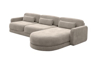 Canapé d'angle droit Migala Beige foncé