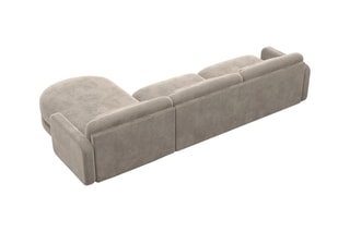 Canapé d'angle droit Migala Beige foncé